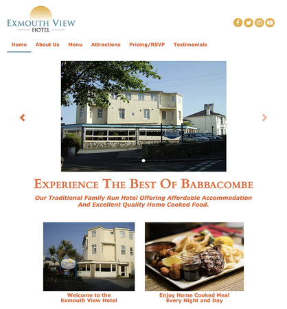 Website of Exmouth View Hotel